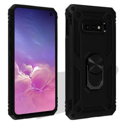 Coque - AVIZAR - Galaxy S10e - Bi-matières - Antichoc - Support Vidéo Noir