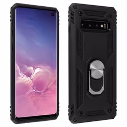 Coque - AVIZAR - Galaxy S10 - Bi-matières - Antichoc - Support vidéo transformable