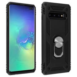 Coque - AVIZAR - Galaxy S10 Plus - Antichoc - Bague Support Vidéo - Noir