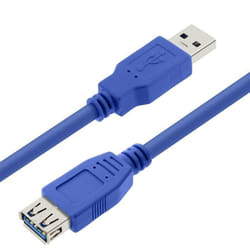 Câble USB 3.0 - LINQ - Rallonge 3m - Bleu - Transfert de données - Recharge dappareils