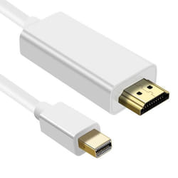 Câble Mini DisplayPort vers HDMI - Haute Résolution 4K - 1.8m - Blanc - Transmission audio et vidéo