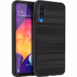 Coque arrière - AVIZAR - Samsung Galaxy A50 - Silicone Gel - Finition Carbone - Protection Chocs