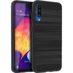 Coque arrière - AVIZAR - Samsung Galaxy A50 - Silicone Gel - Finition Carbone - Protection Chocs