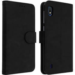 Housse pour Samsung Galaxy A10 - AVIZAR - Étui Portefeuille Support Stand - Noir - Silicone gel - Aimantée
