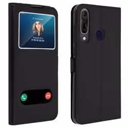 Housse - AVIZAR - Wiko View 3 Pro - Protection Double Fenêtre - Coque Souple - Fonction Support