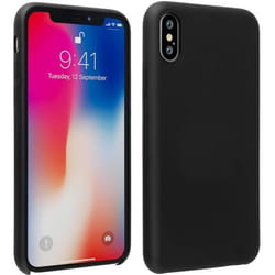 Coque de protection - AVIZAR - iPhone X / XS - Silicone semi-rigide - Finition Soft Touch - Noir