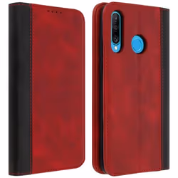 Housse - AVIZAR - P30 Lite - Éco-cuir - Rouge - Fonction support