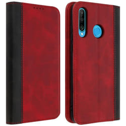 Housse - AVIZAR - P30 Lite - Éco-cuir - Rouge - Fonction support