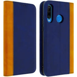 Housse - AVIZAR - P30 Lite - Éco-cuir - Fonction support - Rangement carte bleu nuit