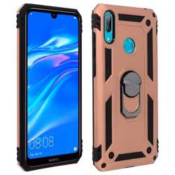 Coque - Huawei - Y7 2019 - Bi-matières - Bague de maintien - Support vidéo