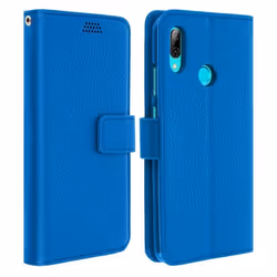 Housse - AVIZAR - Huawei P Smart 2019 / Honor 10 Lite - Éco-cuir - Support Vidéo - Porte carte Bleu