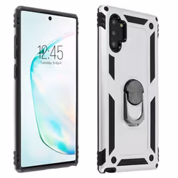 Coque - Samsung - Galaxy Note 10 Plus - Rigide et Souple - Bague Support Vidéo - Gris