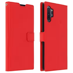 Housse pour Samsung Galaxy Note 10 Plus - AVIZAR - Vintage Rouge - Coque Souple - Support Vidéo - Porte Carte