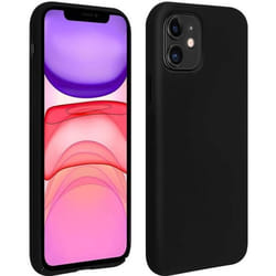 Coque de protection - AVIZAR - iPhone 11 - Silicone semi-rigide - Finition Soft Touch - Noir