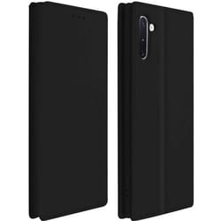 Housse pour smartphone - AVIZAR - Galaxy M51 - Étui Folio Portefeuille - Éco-cuir Noir - Fonction Support