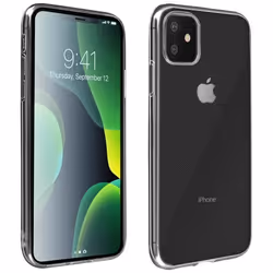 Pack de protection - AVIZAR - iPhone 11 - Silicone Souple - Verre Trempé 9H - Contour Noir