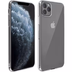 Coque de protection - Apple - iPhone 11 Pro - Silicone Souple - Film Verre Trempé - Transparent