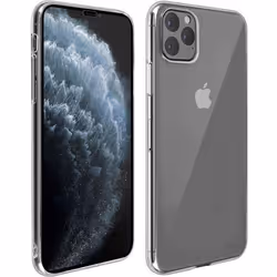 Coque de protection - AVIZAR - iPhone 11 Pro Max - Silicone souple - Film verre trempé 9H - Noir