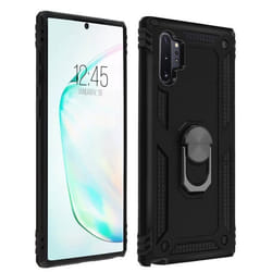 Coque - AVIZAR - Galaxy Note 10 Plus - Bi-matières - Rigide et Souple - Bague Support Vidéo