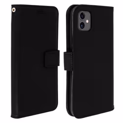 Housse iPhone 11 - AVIZAR - Étui Folio - Silicone gel - Noir - Support Vidéo