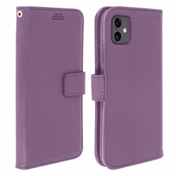 Housse iPhone 11 - AVIZAR - Étui Folio - Violet - Silicone gel - Support Vidéo