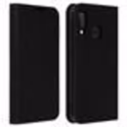 Étui Folio - AVIZAR - Galaxy A20e - Cuir Véritable - Support Vidéo - Porte Cartes Noir