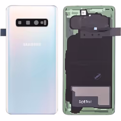 Cache batterie - Samsung - Galaxy S10 - Original - Blanc - Façade arrière