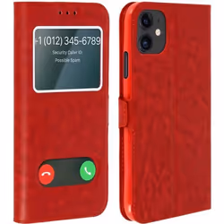 Housse iPhone 11 - AVIZAR - Rouge - Protection Intégrale - Coque Souple - Fonction Support