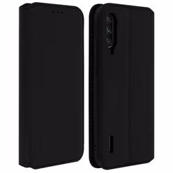 Housse - AVIZAR - Xiaomi Mi A3 - Étui Folio Portefeuille - Éco-cuir - Noir - Fonction Support