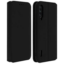 Housse - AVIZAR - Xiaomi Mi A3 - Étui Folio Portefeuille - Éco-cuir - Noir - Fonction Support