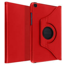 Étui Galaxy Tab A 8.0 2019 - AVIZAR - Protection Intégrale - Support Rotatif 360° - Rouge - Coque Rigide