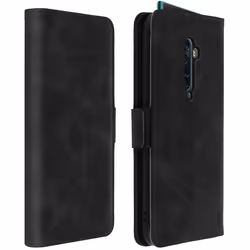 Étui Folio - AVIZAR - Oppo Reno 2 - Éco-cuir - Noir - Fonction support