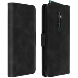 Étui Folio - AVIZAR - Oppo Reno 2 - Éco-cuir - Noir - Fonction support