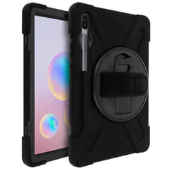 Coque Galaxy Tab S6 10.5 - AVIZAR - Hybride - Poignée Rotative - Béquille Support - Noir