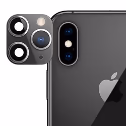 Faux Appareil Photo - Apple - iPhone 11 Pro - Lentille en Verre Noir - Protection contre les rayures - 70 g