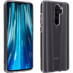 Coque Xiaomi Redmi Note 8 Pro Silicone et Film Verre Trempé 9H transparent Blanc