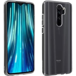Coque Xiaomi Redmi Note 8 Pro Silicone et Film Verre Trempé 9H transparent Blanc