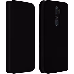 Housse - AVIZAR - Oppo A5 2020 et A9 2020 - Étui Portefeuille - Éco-cuir - Noir