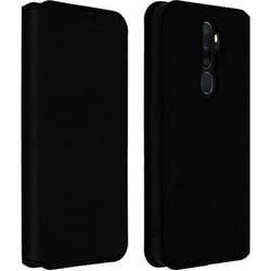 Housse - AVIZAR - Oppo A5 2020 et A9 2020 - Étui Portefeuille - Éco-cuir - Noir