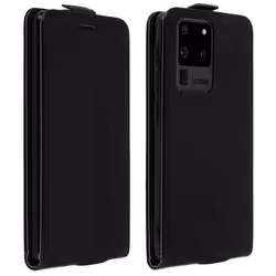 Étui pour Samsung Galaxy S20 Ultra - Protection Éco-cuir - Clapet Vertical - Porte-carte - Noir