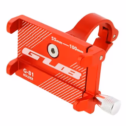 Support Vélo Smartphone - AVIZAR - G-81 - Acier - Compatible 55 à 100mm - Rouge