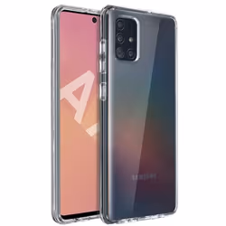 Coque - AVIZAR - Samsung Galaxy A71 - Rigide - Antichocs - Transparent Blanc