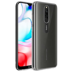 Coque - AVIZAR - Xiaomi Redmi 8 / 8A - Silicone Flexible - Angles Renforcés - Transparent Blanc