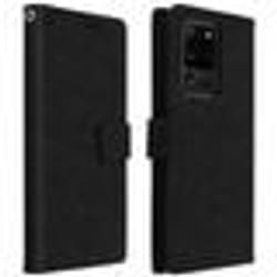 Housse pour Samsung Galaxy S20 Ultra - AVIZAR - Vintage Noir - Porte-carte - Support Vidéo - Coque Souple