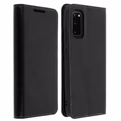 Étui Folio - AVIZAR - Galaxy S20 - Cuir Véritable - Support Vidéo - Porte-cartes