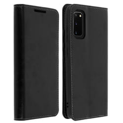 Étui Folio - AVIZAR - Galaxy S20 - Cuir Véritable - Support Vidéo - Porte-cartes