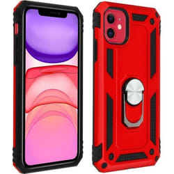 Coque - AVIZAR - iPhone 11 - Antichoc - Bi-matières - Support Vidéo Rouge