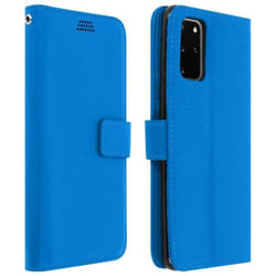 Housse Folio - AVIZAR - Samsung Galaxy S20 - Silicone gel - Aimantée - Bleu