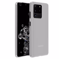Coque - AVIZAR - Galaxy S20 Ultra - Silicone Gel Flexible - Ultra-fine - Blanc Givré