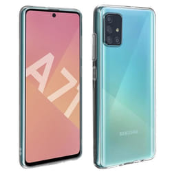 Coque et film de protection - AVIZAR - Samsung Galaxy A71 - Silicone Souple - Verre Trempé 9H - Transparent